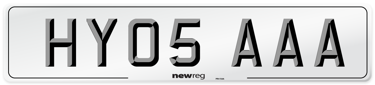 HY05 AAA Number Plate from New Reg